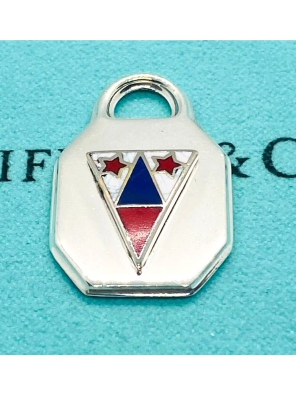 Tiffany & Co Sterling Silver 925 Enamel Charm